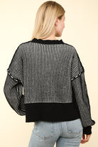 Juliana Striped Sweater-Sweaters-Vixen Collection, Day Spa and Women's Boutique Located in Seattle, Washington