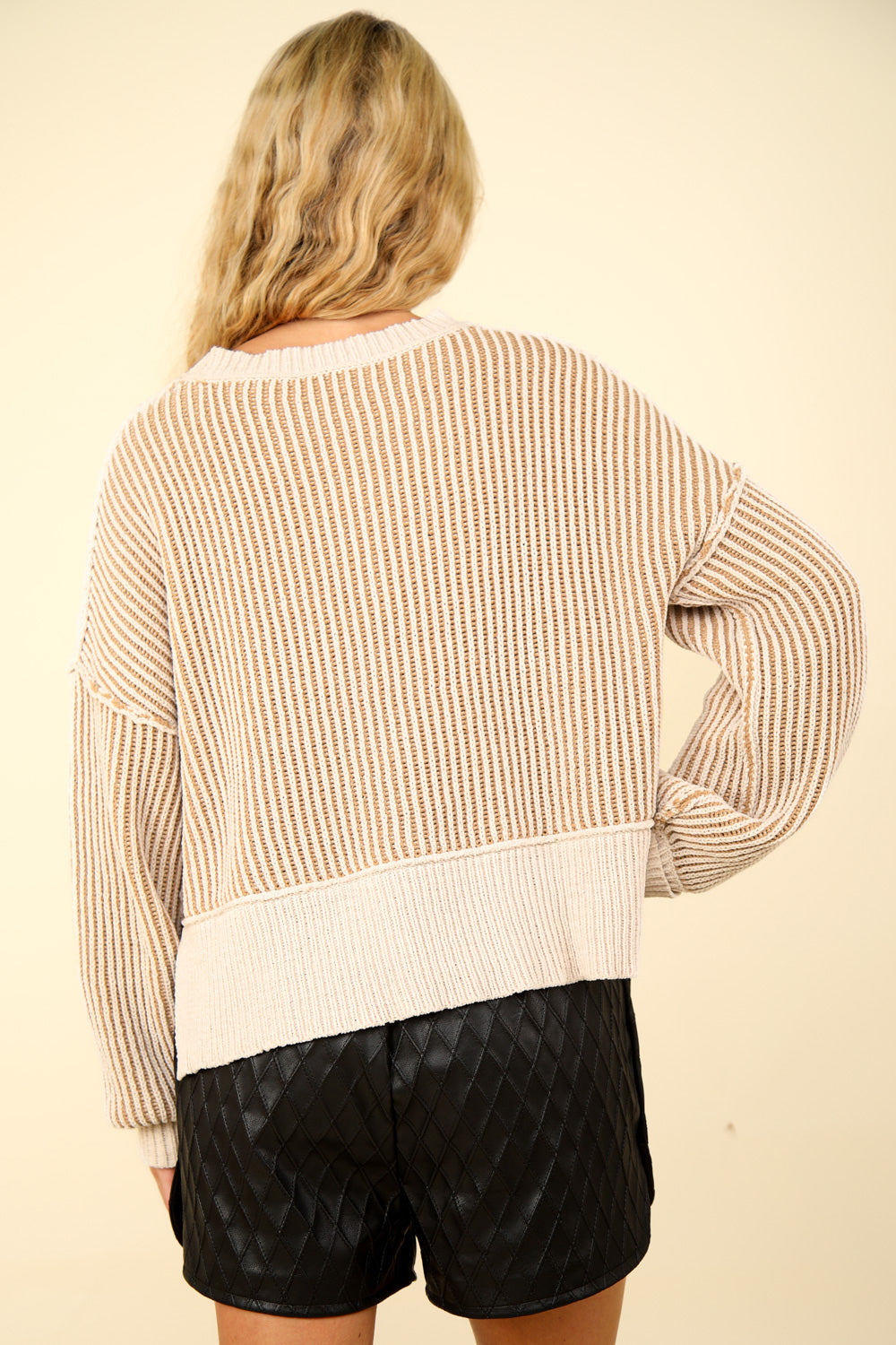Juliana Striped Sweater-Sweaters-Vixen Collection, Day Spa and Women's Boutique Located in Seattle, Washington