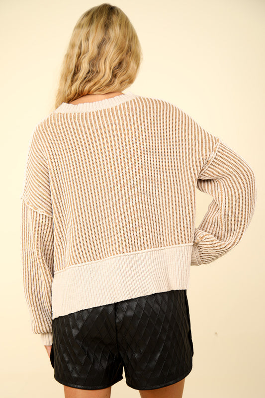 Juliana Striped Sweater-Sweaters-Vixen Collection, Day Spa and Women's Boutique Located in Seattle, Washington
