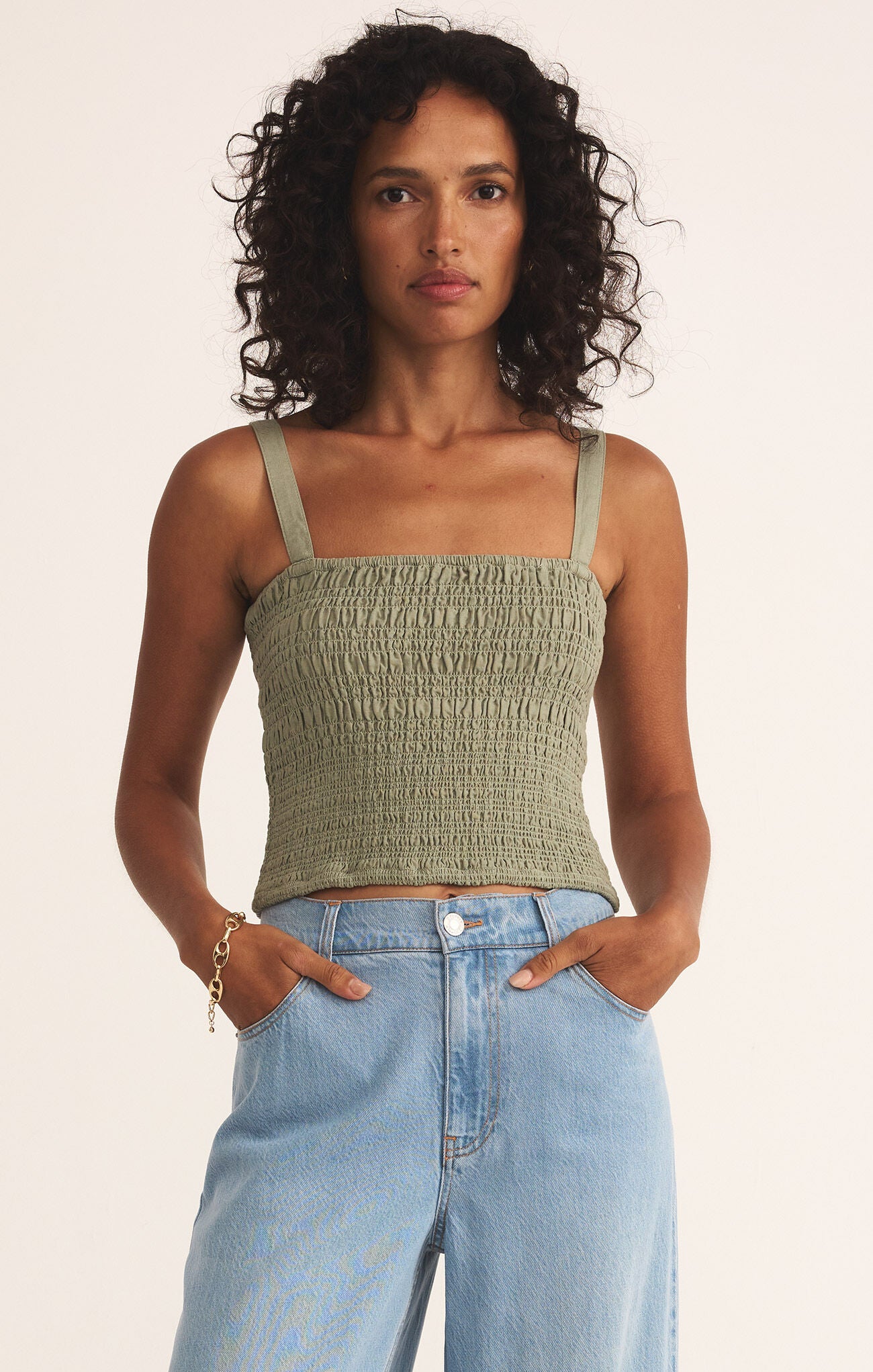 Amelie Linen Top-Tank Tops-Vixen Collection, Day Spa and Women's Boutique Located in Seattle, Washington