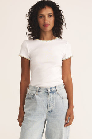 Cassis Rib Tee-Short Sleeves-Vixen Collection, Day Spa and Women's Boutique Located in Seattle, Washington