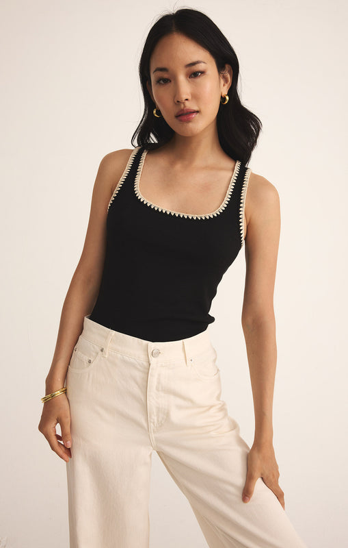 Jaidynn Rib Tank-Tank Tops-Vixen Collection, Day Spa and Women's Boutique Located in Seattle, Washington