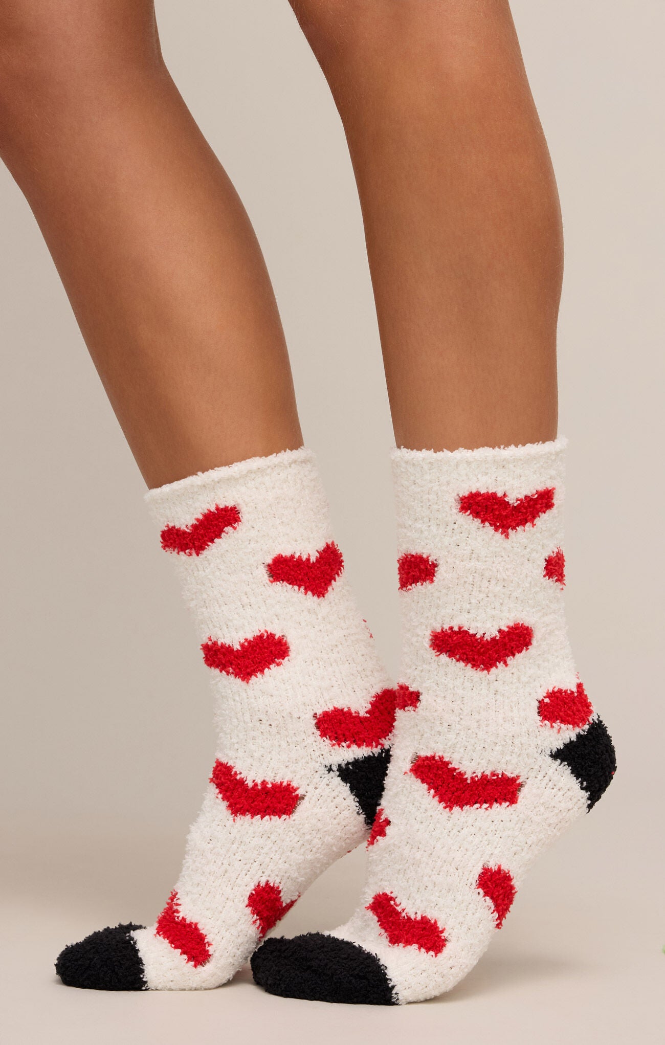 2 Pack Plush Heart Socks-Socks-Vixen Collection, Day Spa and Women's Boutique Located in Seattle, Washington