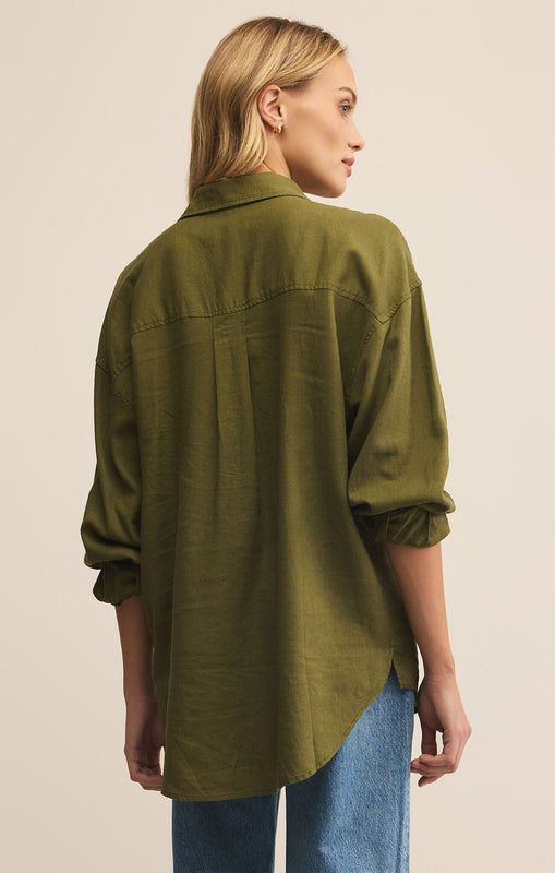 Alfie Button Up Shirt-Long Sleeves-Vixen Collection, Day Spa and Women's Boutique Located in Seattle, Washington