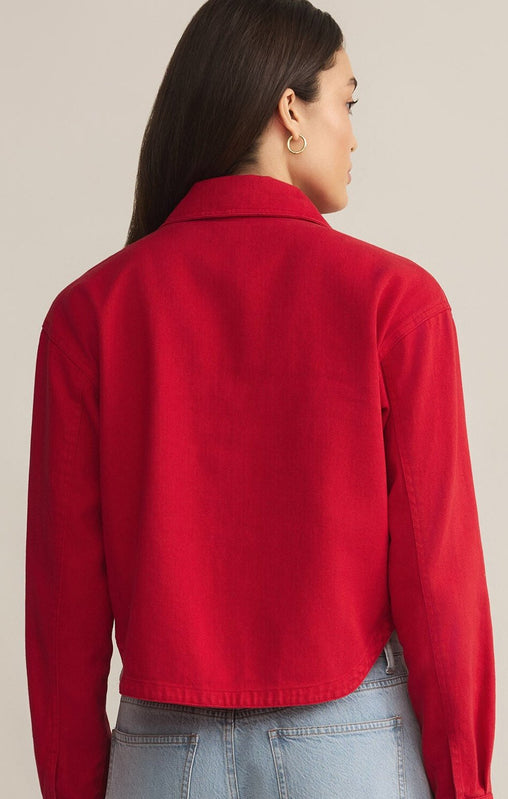 All Day Cropped Denim Jacket-Jackets-Vixen Collection, Day Spa and Women's Boutique Located in Seattle, Washington