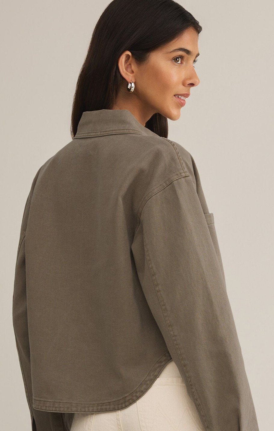 All Day Cropped Denim Jacket-Jackets-Vixen Collection, Day Spa and Women's Boutique Located in Seattle, Washington