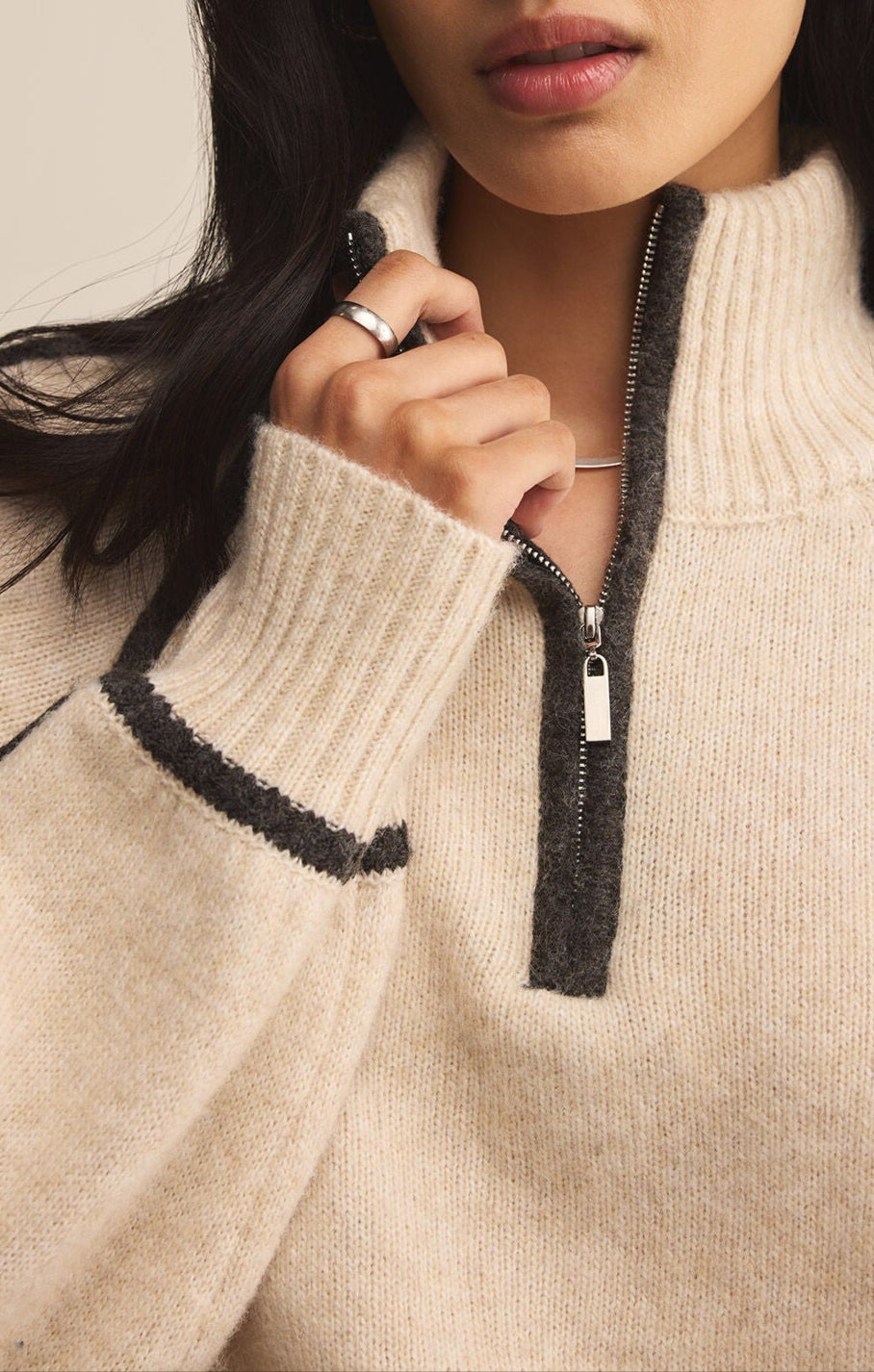 Alps Half Zip Sweater-Sweaters-Vixen Collection, Day Spa and Women's Boutique Located in Seattle, Washington