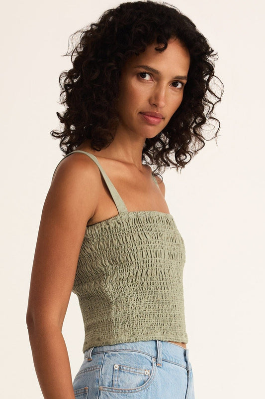 Amelie Linen Top-Tank Tops-Vixen Collection, Day Spa and Women's Boutique Located in Seattle, Washington