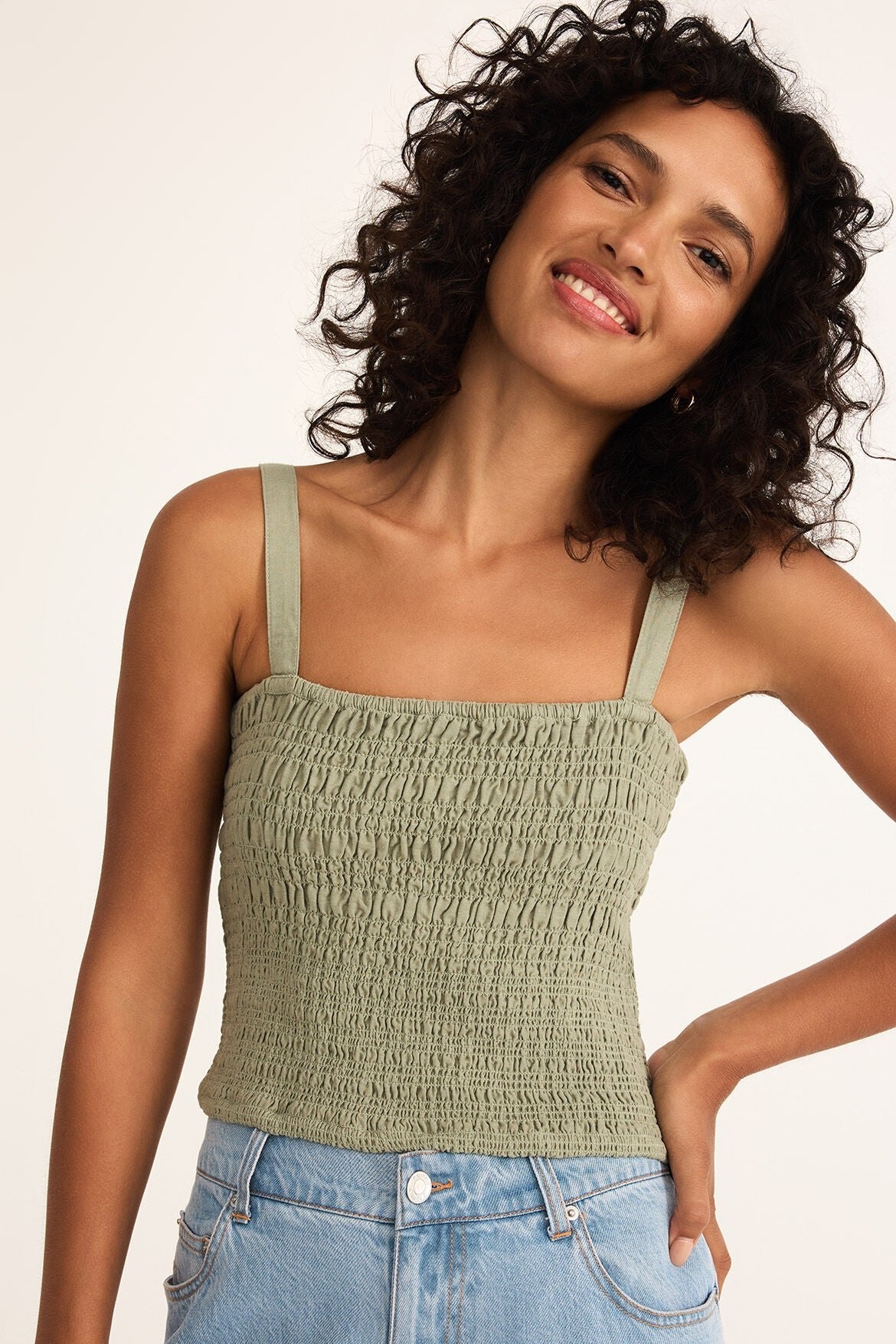 Amelie Linen Top-Tank Tops-Vixen Collection, Day Spa and Women's Boutique Located in Seattle, Washington