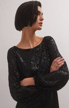 Andromeda Sequin Dress, Black-Dresses-Vixen Collection, Day Spa and Women's Boutique Located in Seattle, Washington