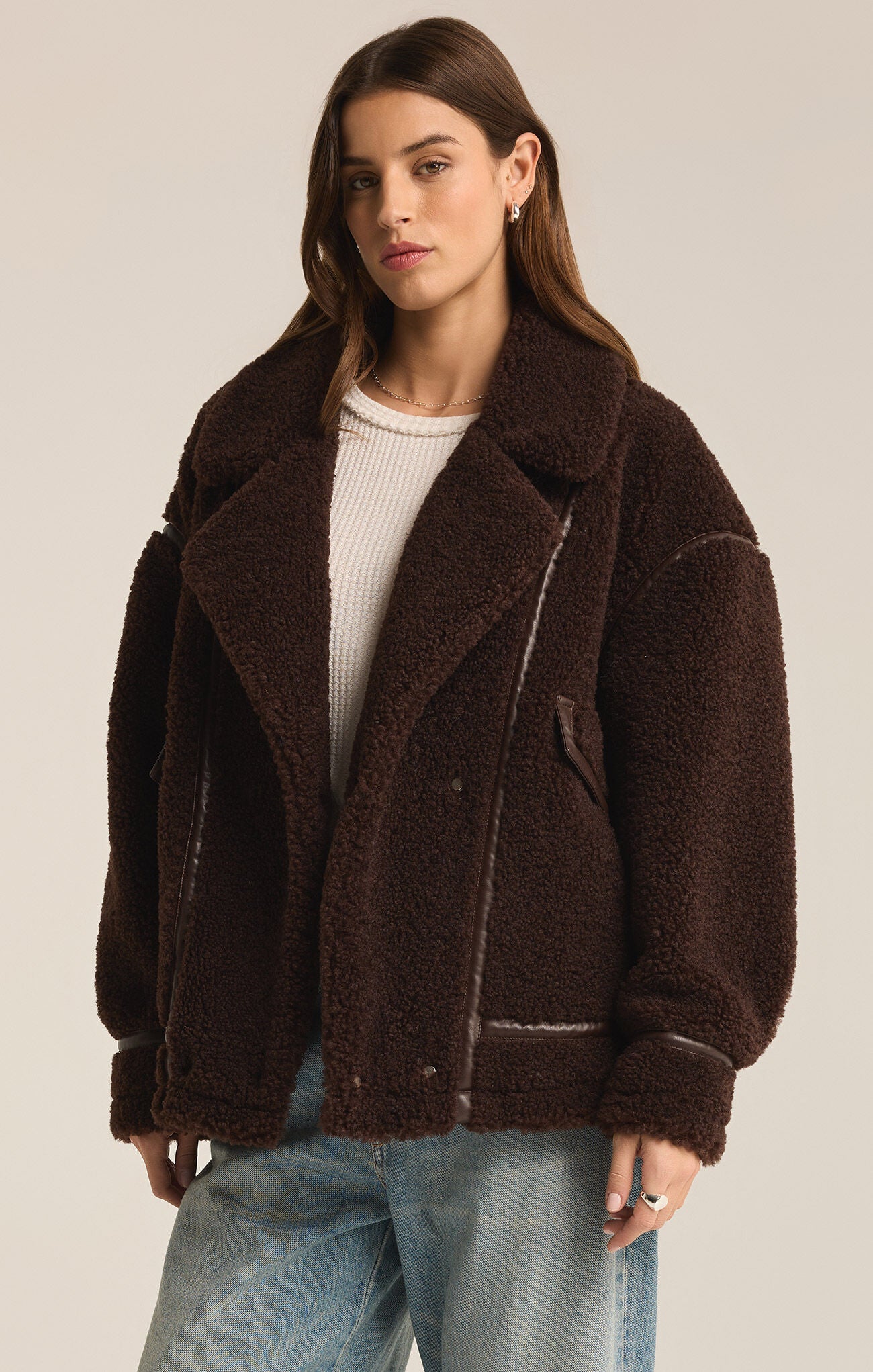 Ari Sherpa Coat-Jackets-Vixen Collection, Day Spa and Women's Boutique Located in Seattle, Washington