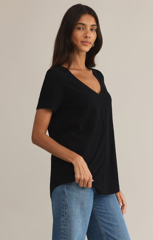 Asher V-Neck Tee-Short Sleeves-Vixen Collection, Day Spa and Women's Boutique Located in Seattle, Washington