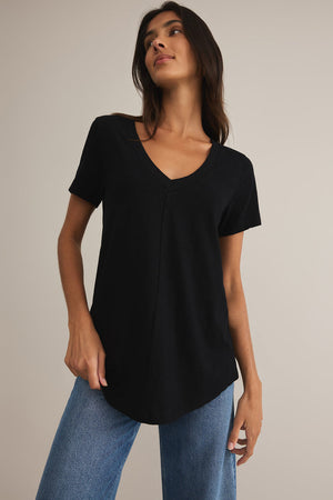 Asher V-Neck Tee-Short Sleeves-Vixen Collection, Day Spa and Women's Boutique Located in Seattle, Washington