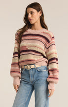 Asheville Stripe Sweater-Sweaters-Vixen Collection, Day Spa and Women's Boutique Located in Seattle, Washington