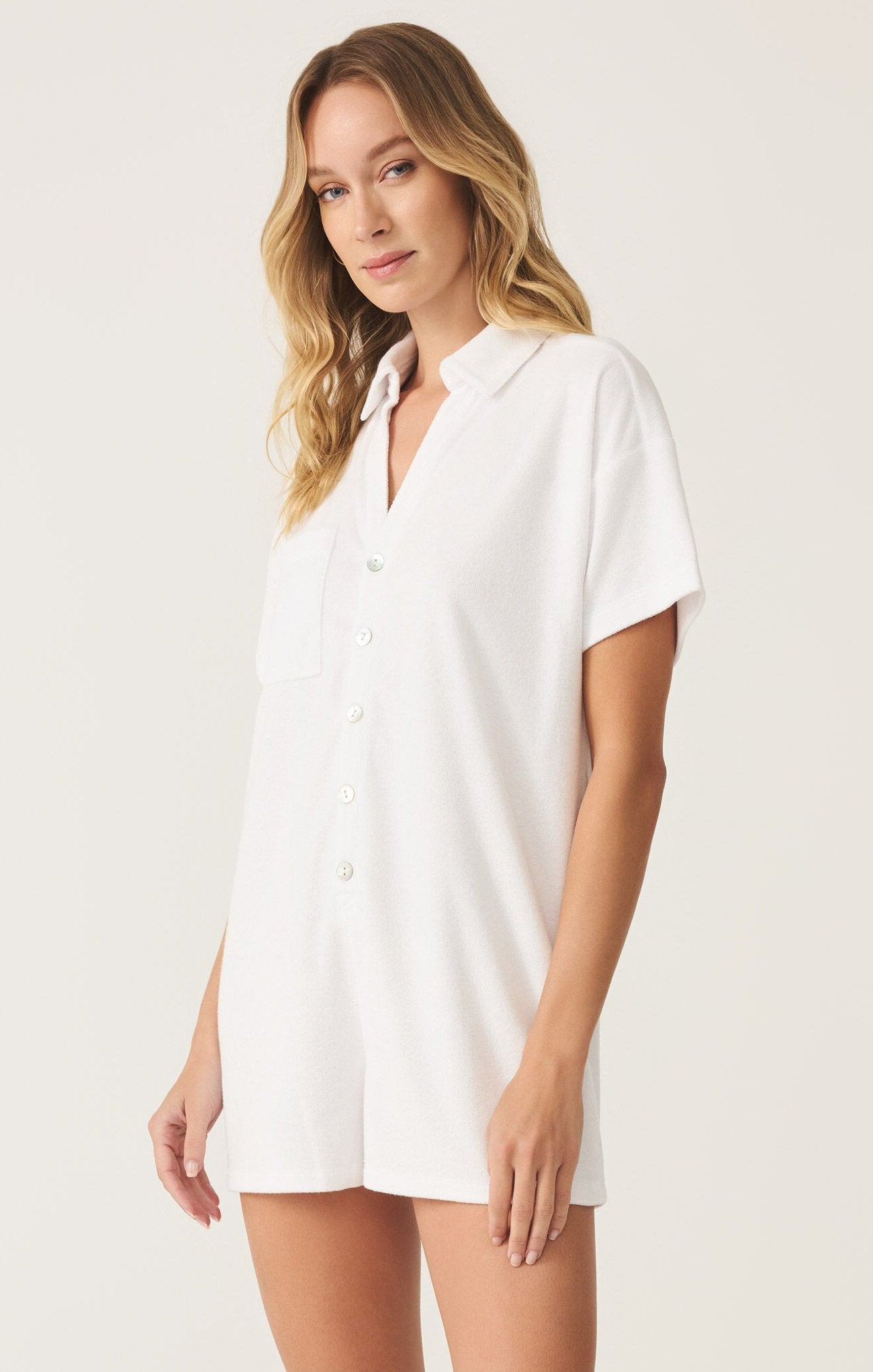 Azur Terry Romper-Jumpsuits-Vixen Collection, Day Spa and Women's Boutique Located in Seattle, Washington