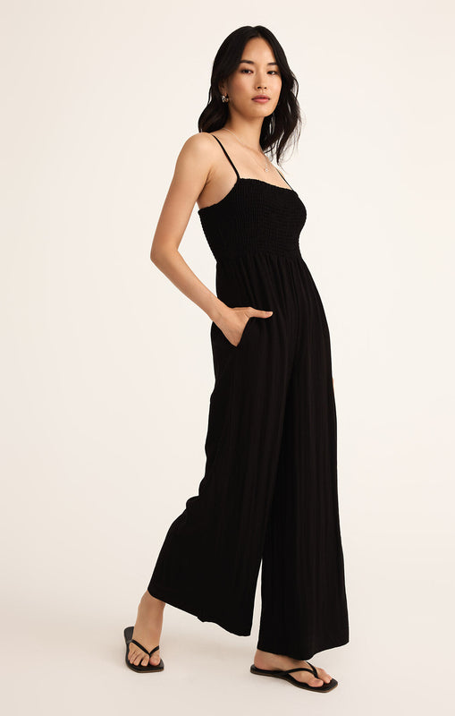 Beachside Smocked Jumpsuit-Jumpsuits-Vixen Collection, Day Spa and Women's Boutique Located in Seattle, Washington