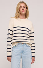 Boyfriend Stripe Sweater-Sweaters-Vixen Collection, Day Spa and Women's Boutique Located in Seattle, Washington