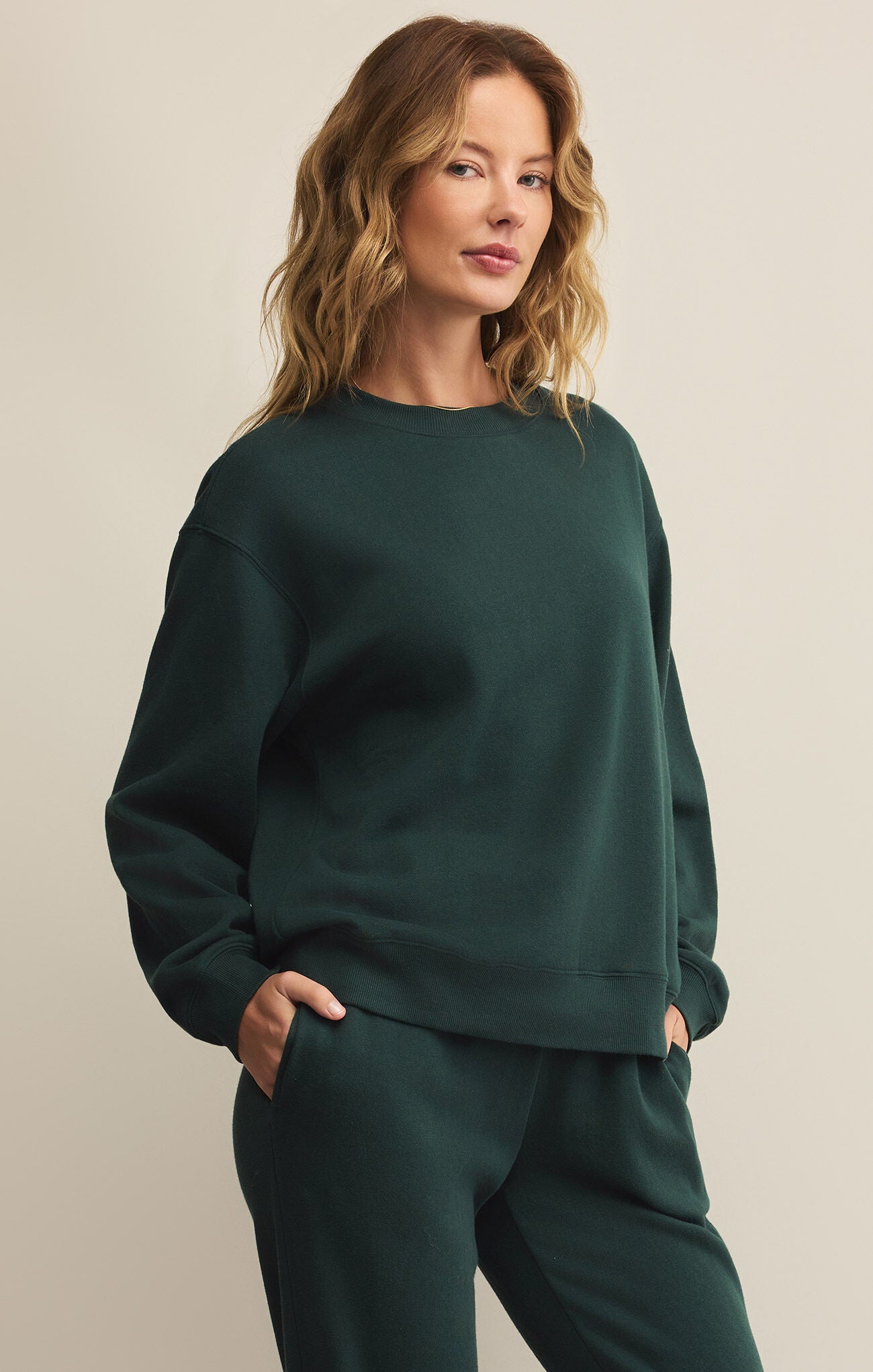 Classic Boyfriend Fleece Sweatshirt-Sweatshirts-Vixen Collection, Day Spa and Women's Boutique Located in Seattle, Washington