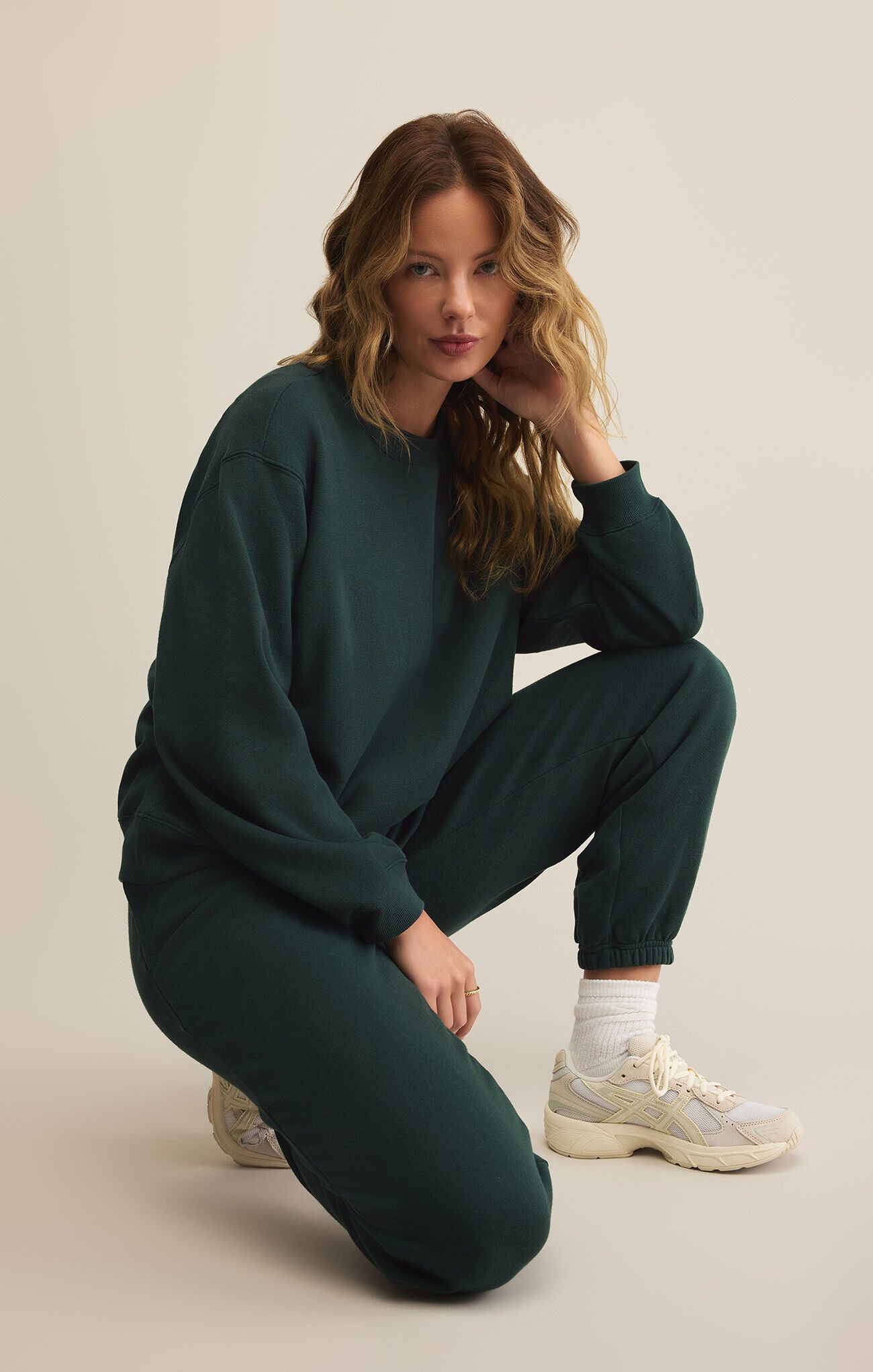 Classic Boyfriend Fleece Sweatshirt-Sweatshirts-Vixen Collection, Day Spa and Women's Boutique Located in Seattle, Washington