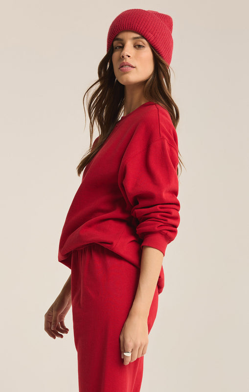 Classic Boyfriend Fleece Sweatshirt-Sweatshirts-Vixen Collection, Day Spa and Women's Boutique Located in Seattle, Washington