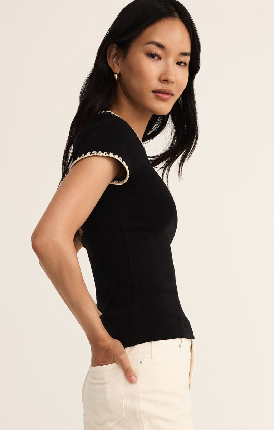Cassis Rib Tee-Short Sleeves-Vixen Collection, Day Spa and Women's Boutique Located in Seattle, Washington