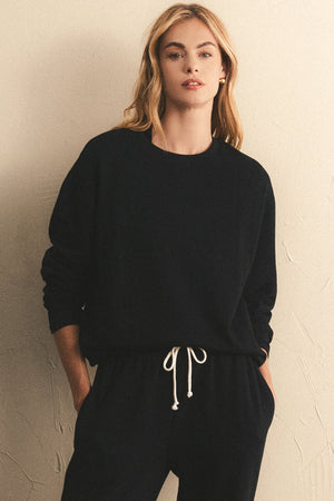 Classic Boyfriend Fleece Sweatshirt-Sweatshirts-Vixen Collection, Day Spa and Women's Boutique Located in Seattle, Washington