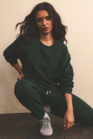 Classic Boyfriend Fleece Sweatshirt-Sweatshirts-Vixen Collection, Day Spa and Women's Boutique Located in Seattle, Washington