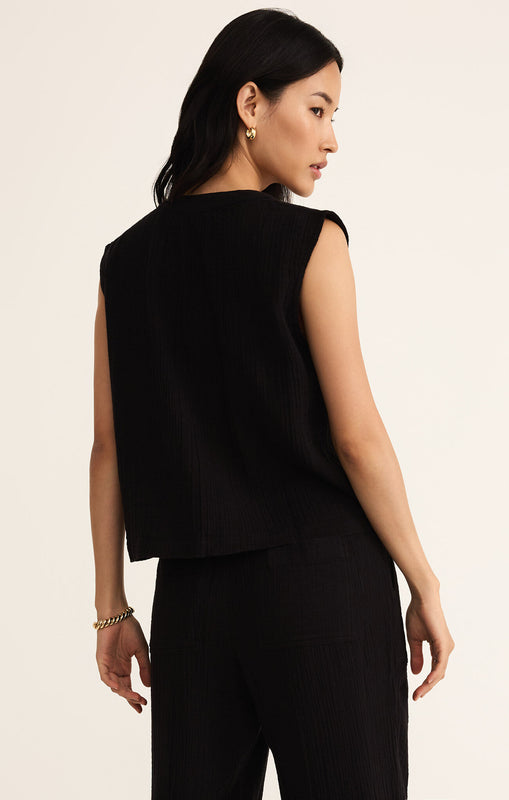 Cliffside V-Neck Airy Top-Tank Tops-Vixen Collection, Day Spa and Women's Boutique Located in Seattle, Washington