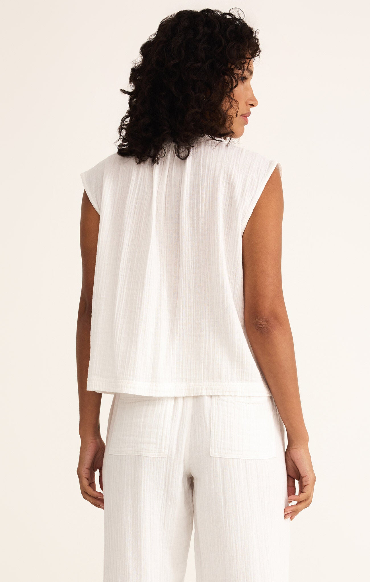 Cliffside V-Neck Airy Top-Tank Tops-Vixen Collection, Day Spa and Women's Boutique Located in Seattle, Washington