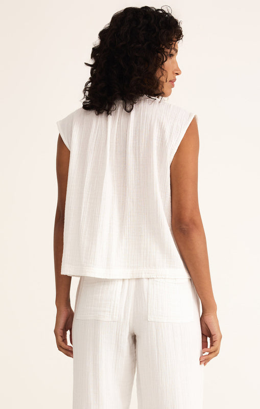 Cliffside V-Neck Airy Top-Tank Tops-Vixen Collection, Day Spa and Women's Boutique Located in Seattle, Washington