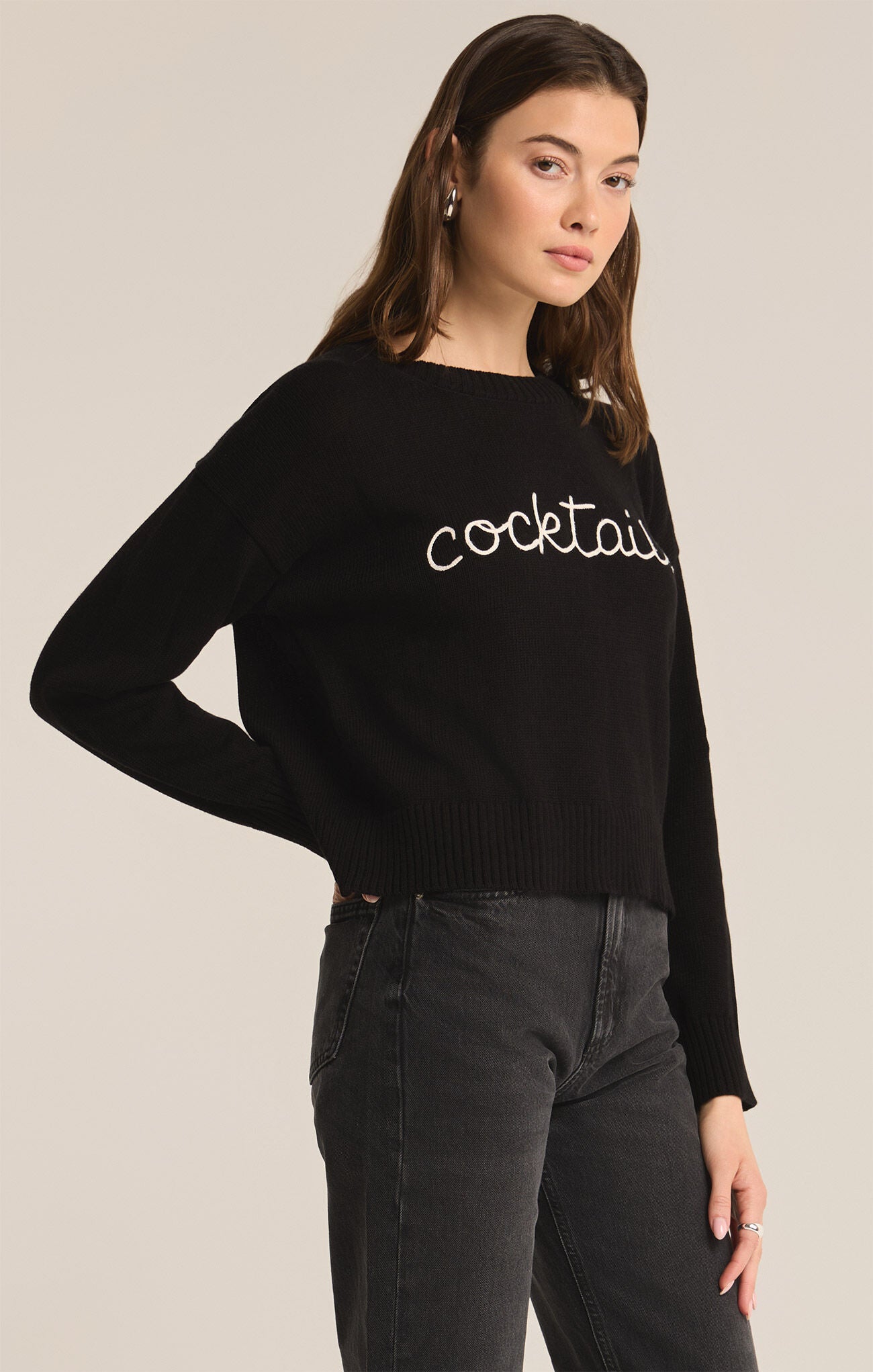 Cocktails Sweater-Sweaters-Vixen Collection, Day Spa and Women's Boutique Located in Seattle, Washington