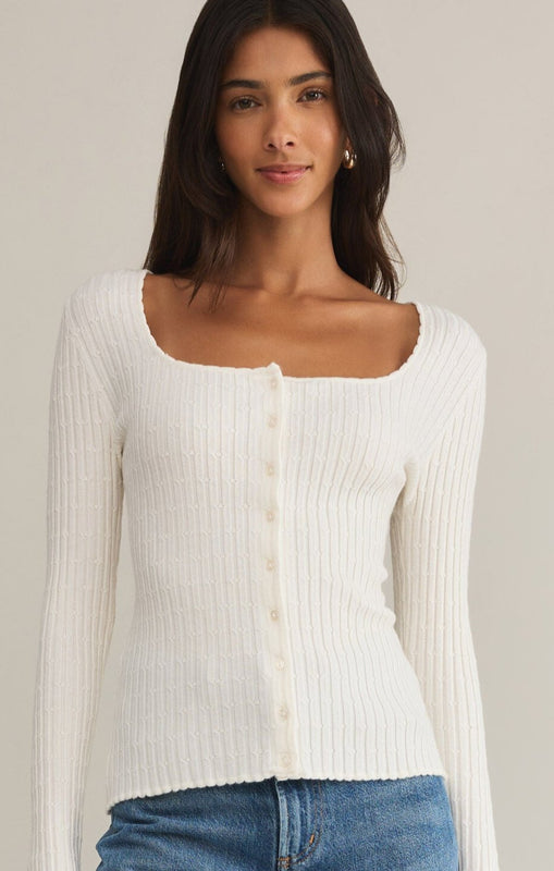 Emelie Button Up Sweater-Sweaters-Vixen Collection, Day Spa and Women's Boutique Located in Seattle, Washington
