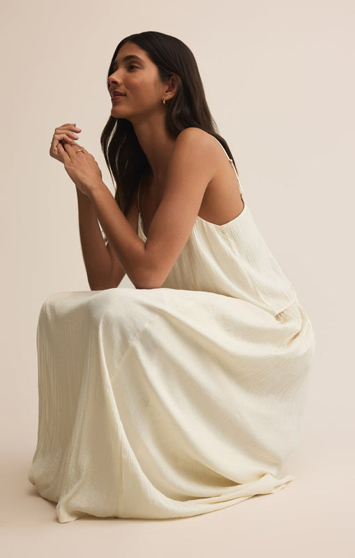 Fiore Crinkle Satin Tank-Tank Tops-Vixen Collection, Day Spa and Women's Boutique Located in Seattle, Washington