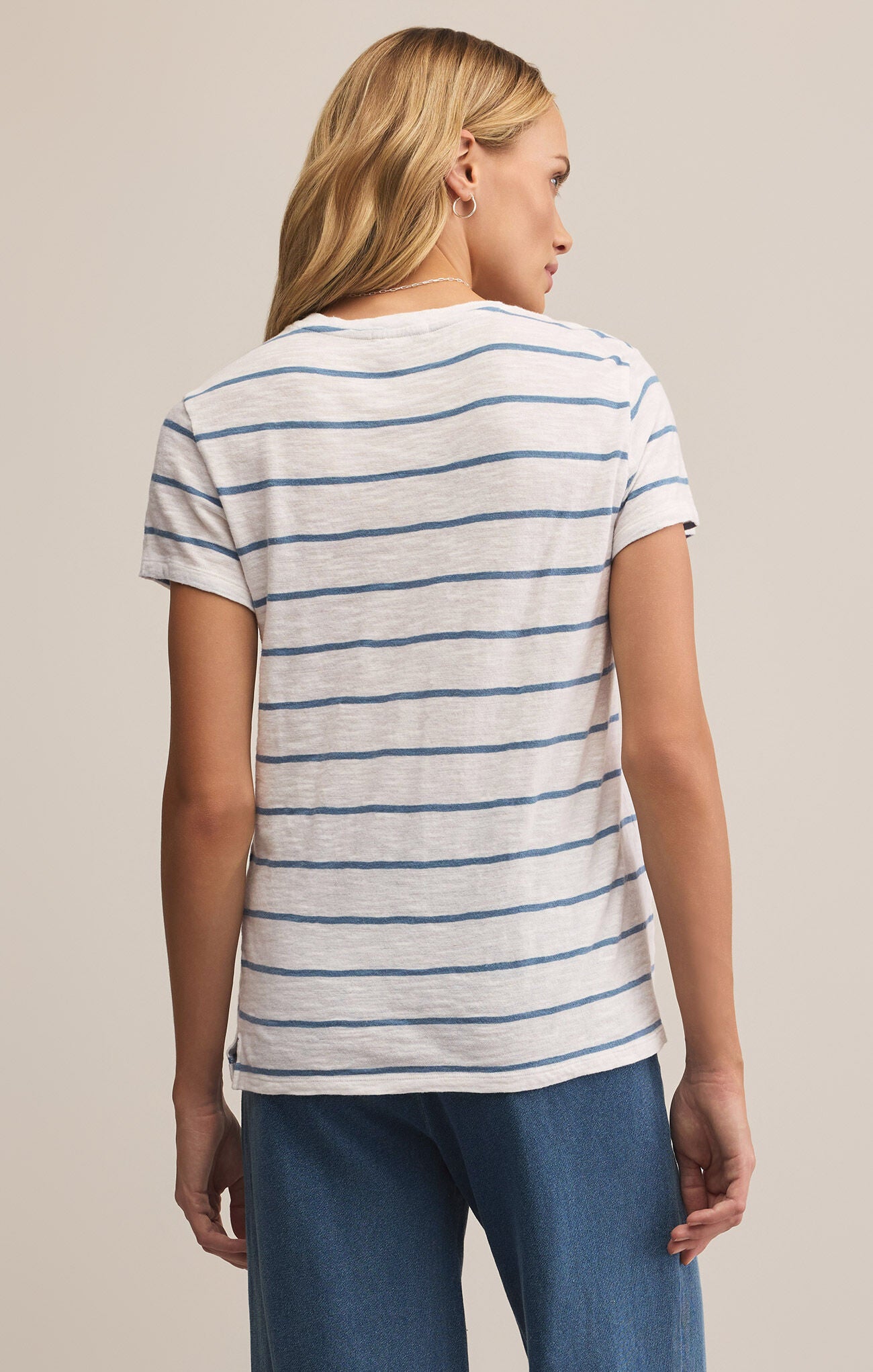Foundation Stripe Tee-Short Sleeves-Vixen Collection, Day Spa and Women's Boutique Located in Seattle, Washington