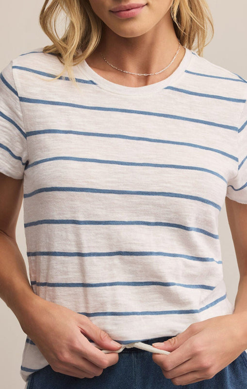 Foundation Stripe Tee-Short Sleeves-Vixen Collection, Day Spa and Women's Boutique Located in Seattle, Washington