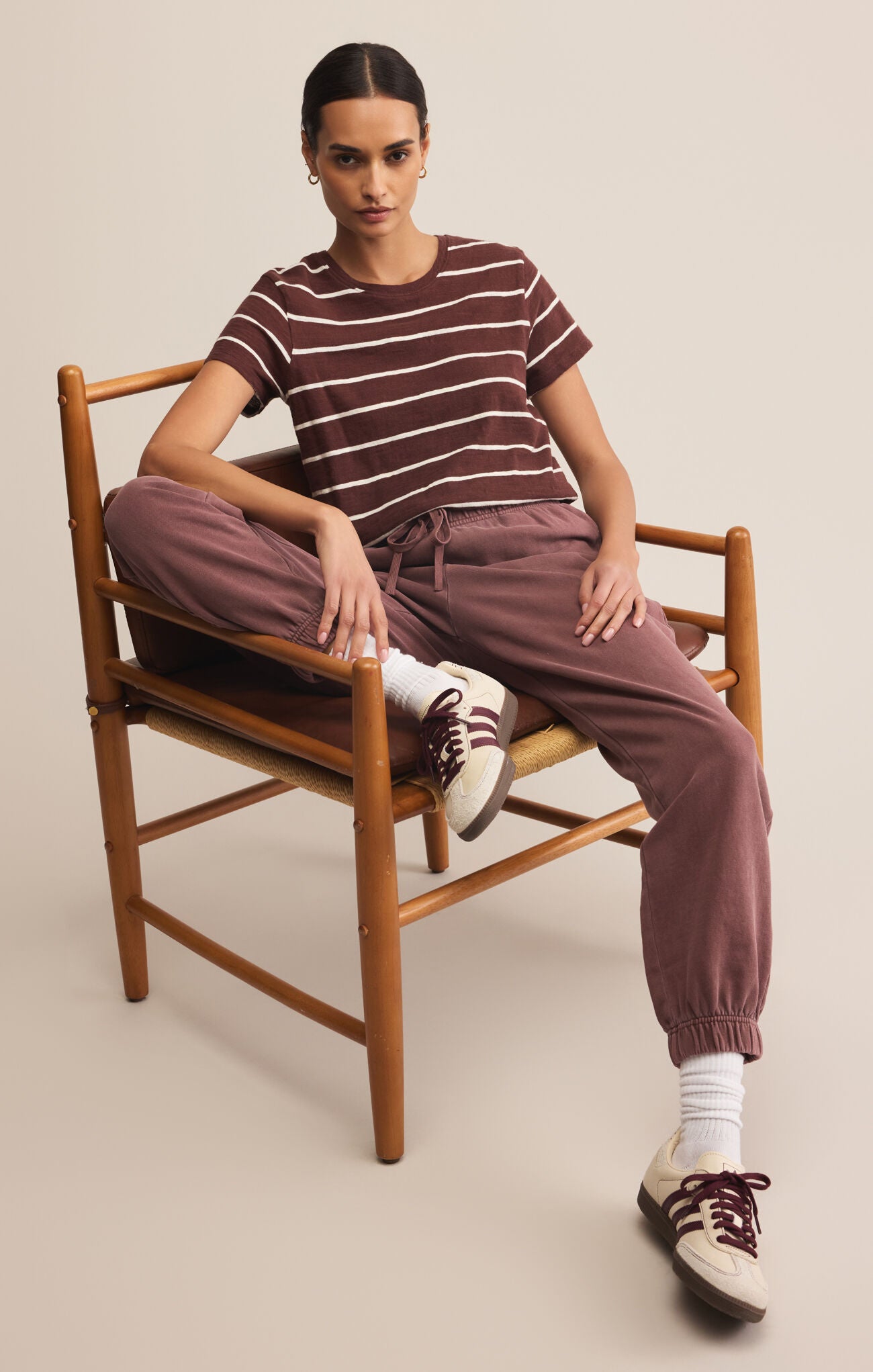 Foundation Stripe Tee-Short Sleeves-Vixen Collection, Day Spa and Women's Boutique Located in Seattle, Washington