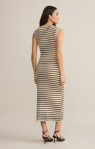 Gisele Stripe Midi Dress-Dresses-Vixen Collection, Day Spa and Women's Boutique Located in Seattle, Washington