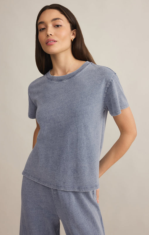 Go To Denim Tee-Short Sleeves-Vixen Collection, Day Spa and Women's Boutique Located in Seattle, Washington