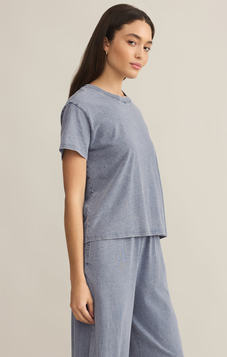 Go To Denim Tee-Short Sleeves-Vixen Collection, Day Spa and Women's Boutique Located in Seattle, Washington