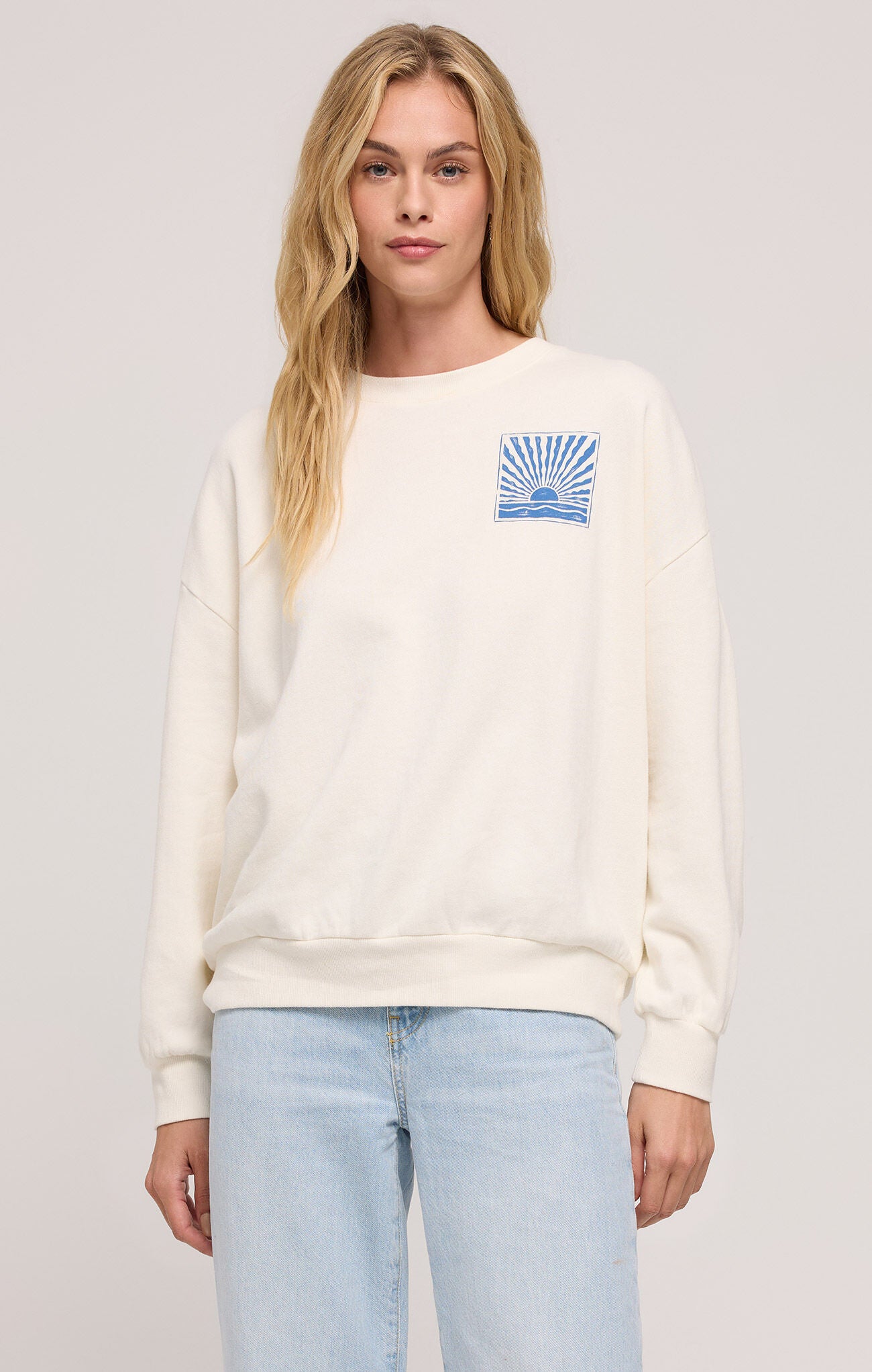 Horizon Sunday Sweatshirt-Sweatshirts-Vixen Collection, Day Spa and Women's Boutique Located in Seattle, Washington