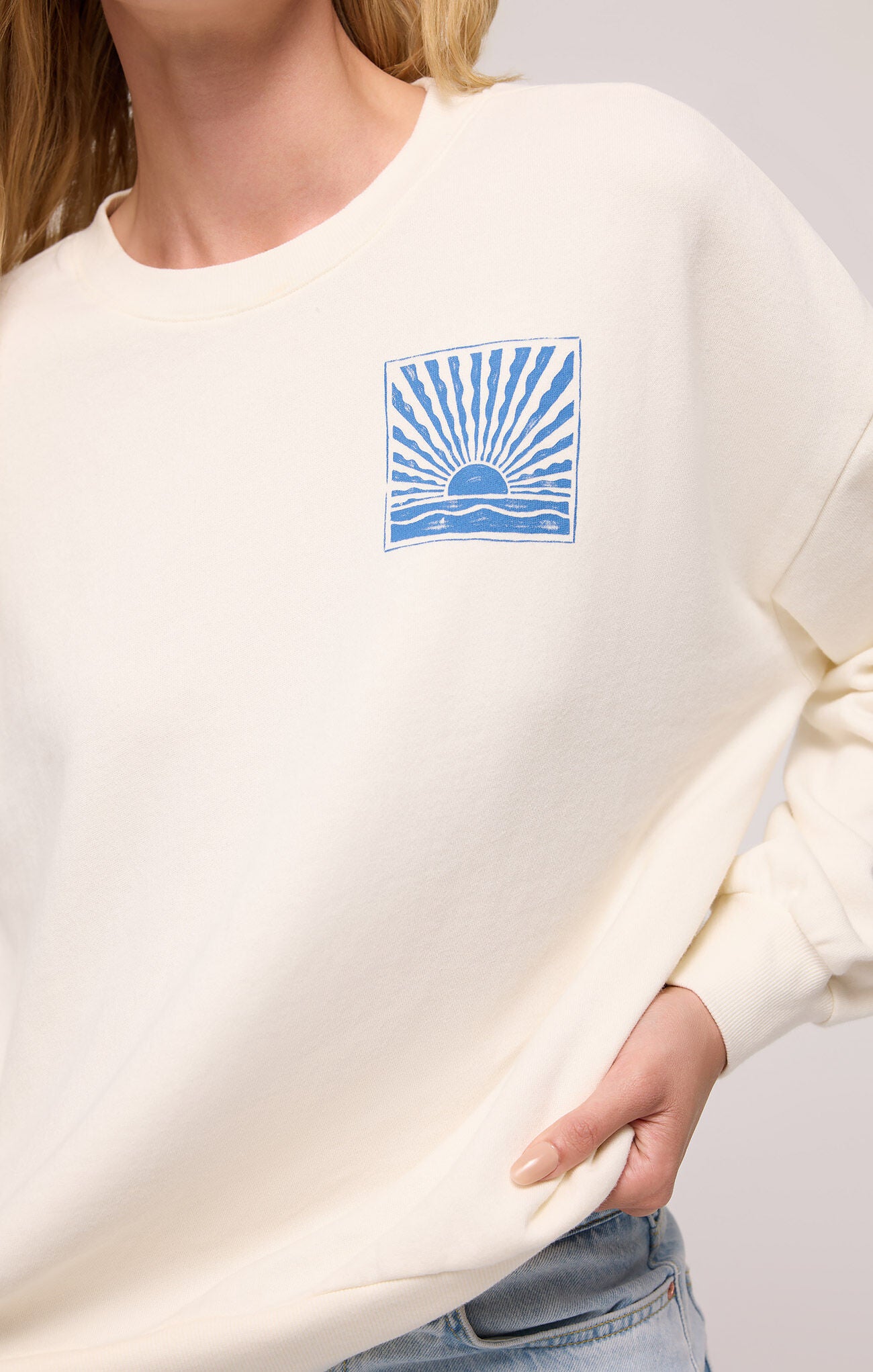 Horizon Sunday Sweatshirt-Sweatshirts-Vixen Collection, Day Spa and Women's Boutique Located in Seattle, Washington