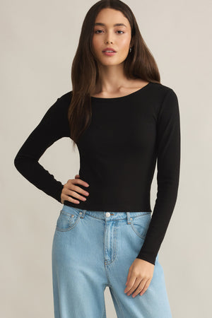 Infinity Fitted Long Sleeve Tee-Long Sleeves-Vixen Collection, Day Spa and Women's Boutique Located in Seattle, Washington