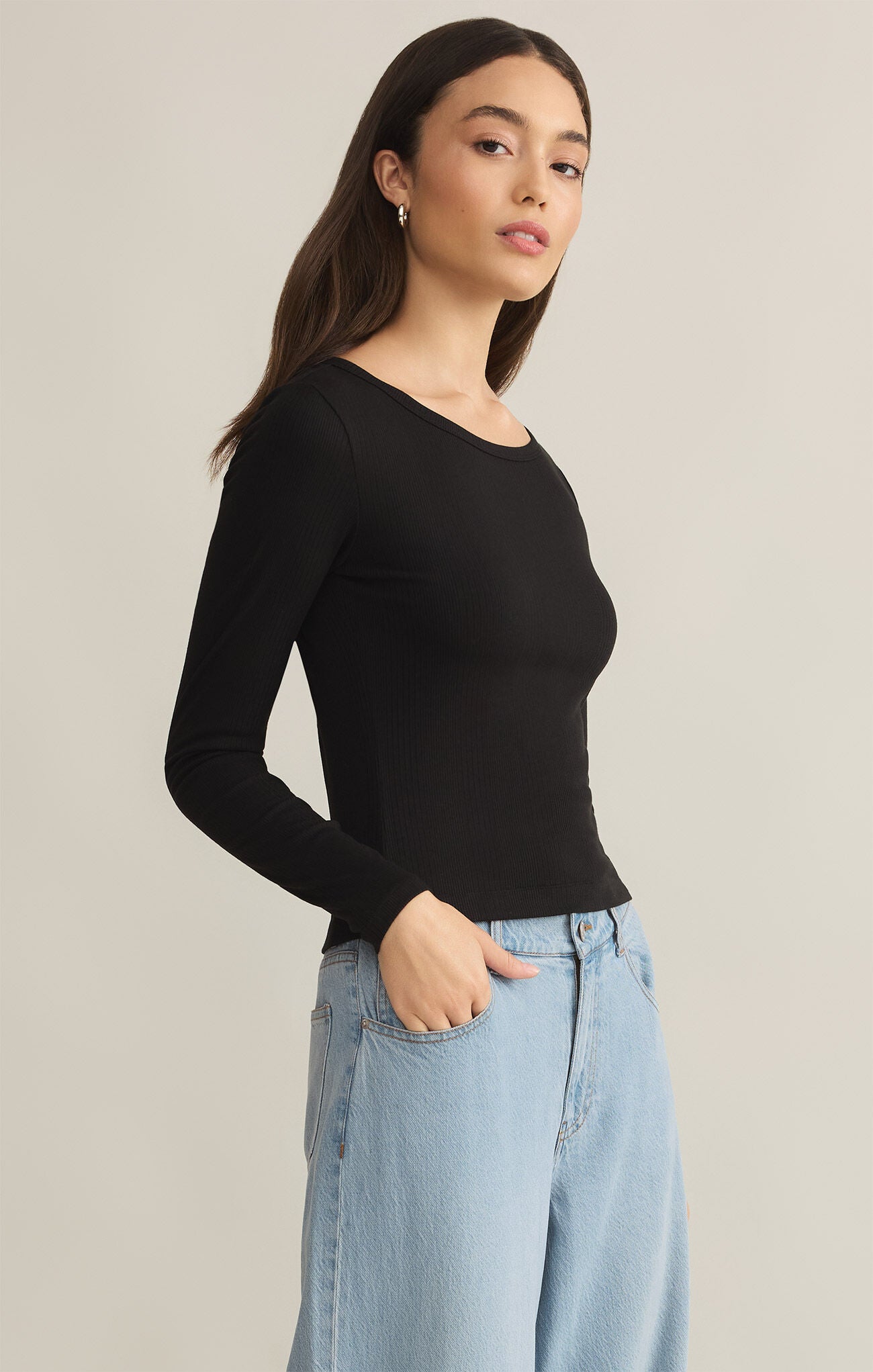 Infinity Fitted Long Sleeve Tee-Long Sleeves-Vixen Collection, Day Spa and Women's Boutique Located in Seattle, Washington