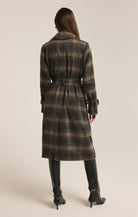 Jackie Plaid Trench-Coats-Vixen Collection, Day Spa and Women's Boutique Located in Seattle, Washington