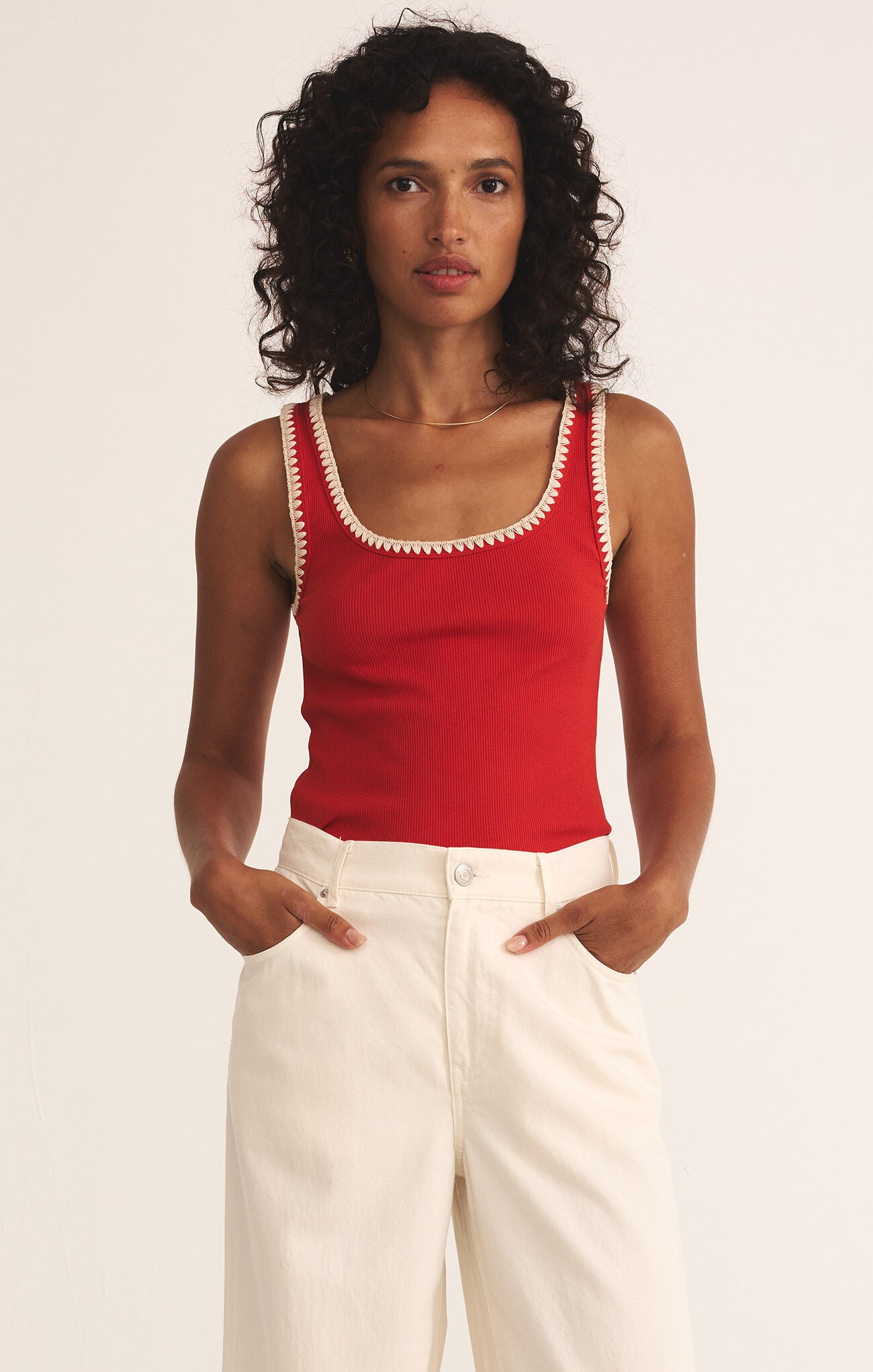 Jaidynn Rib Tank-Tank Tops-Vixen Collection, Day Spa and Women's Boutique Located in Seattle, Washington