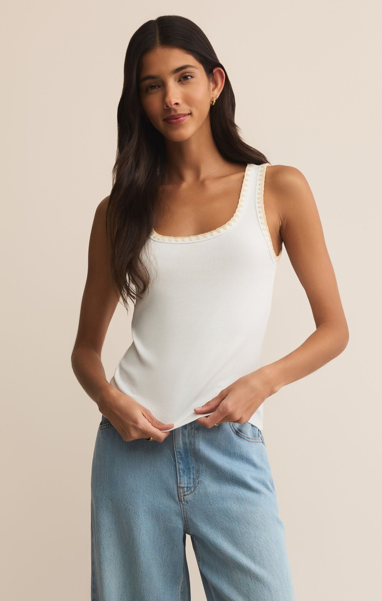 Jaidynn Rib Tank-Tank Tops-Vixen Collection, Day Spa and Women's Boutique Located in Seattle, Washington