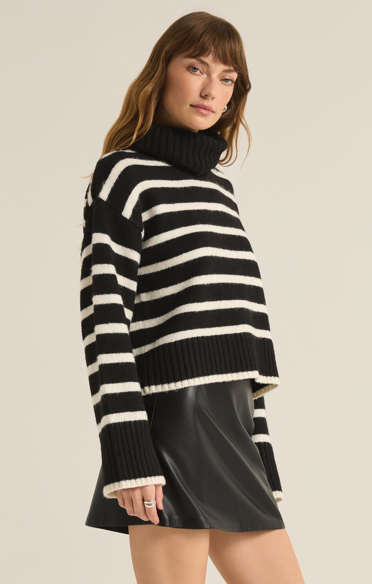 Josephine Stripe Sweater-Sweaters-Vixen Collection, Day Spa and Women's Boutique Located in Seattle, Washington