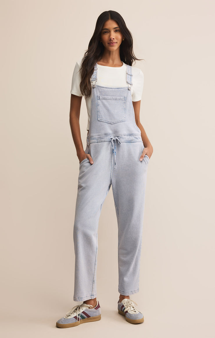 The Knit Denim Overalls-Jumpsuits-Vixen Collection, Day Spa and Women's Boutique Located in Seattle, Washington