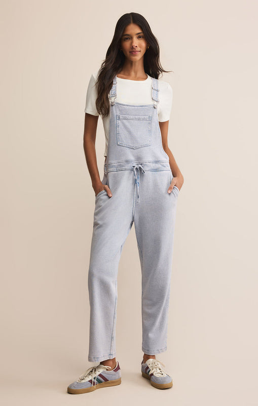 The Knit Denim Overalls-Jumpsuits-Vixen Collection, Day Spa and Women's Boutique Located in Seattle, Washington