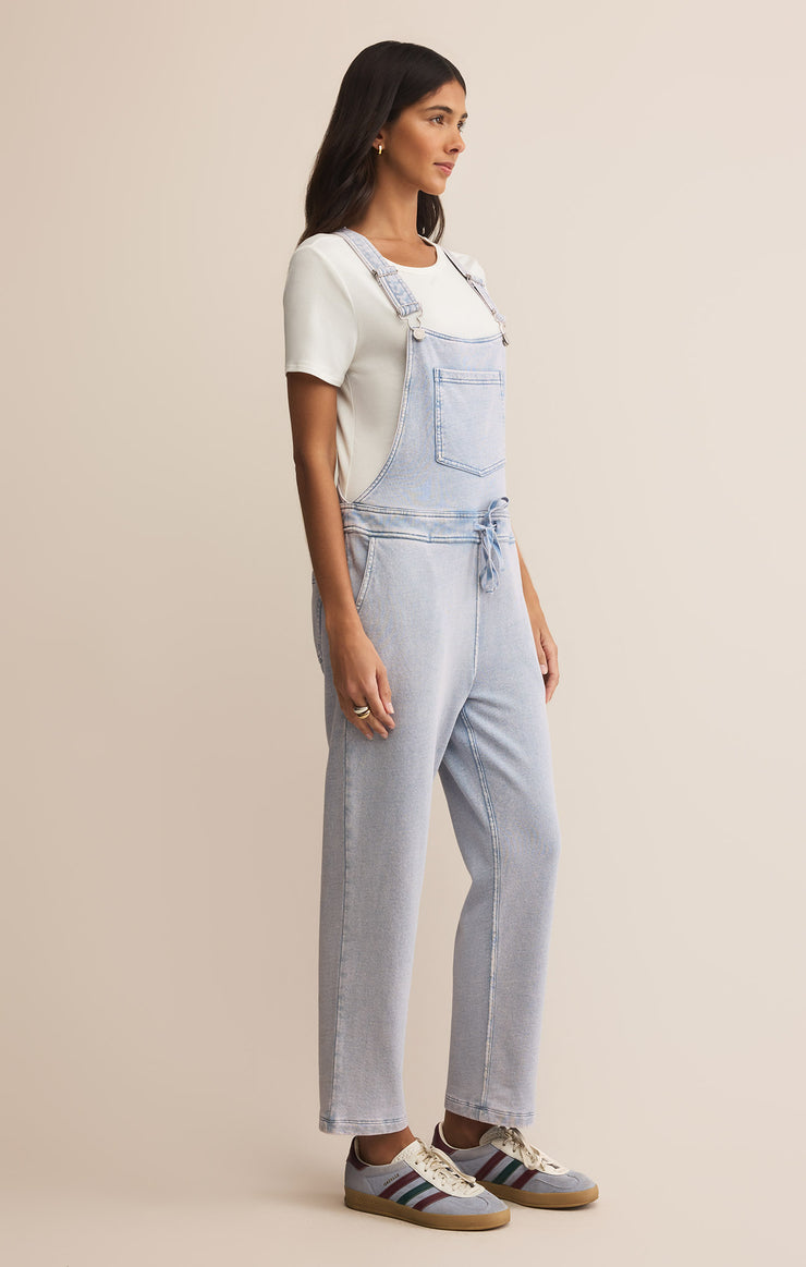 The Knit Denim Overalls-Jumpsuits-Vixen Collection, Day Spa and Women's Boutique Located in Seattle, Washington